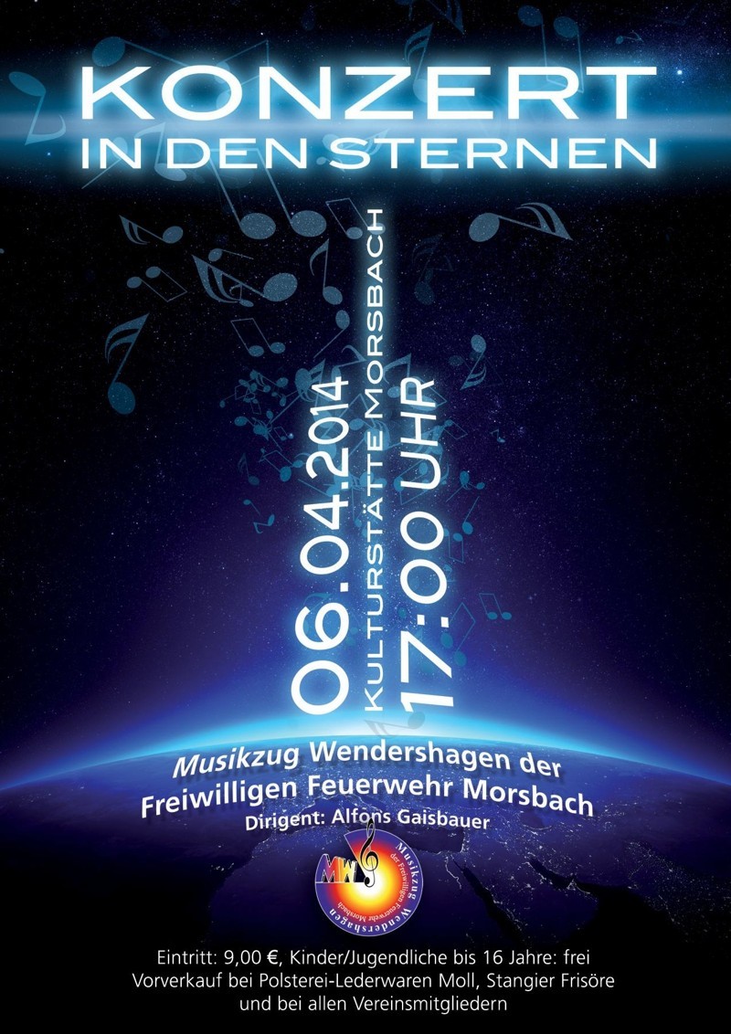 Plakat Konzert in den Sternen